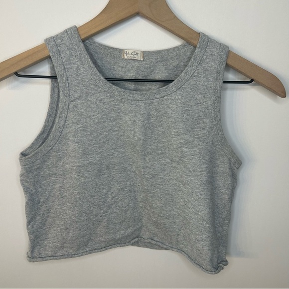 John Galt Women’s Heather Gray Cropped Tank Top, One Size, Brandy Melville - Picture 1 of 6